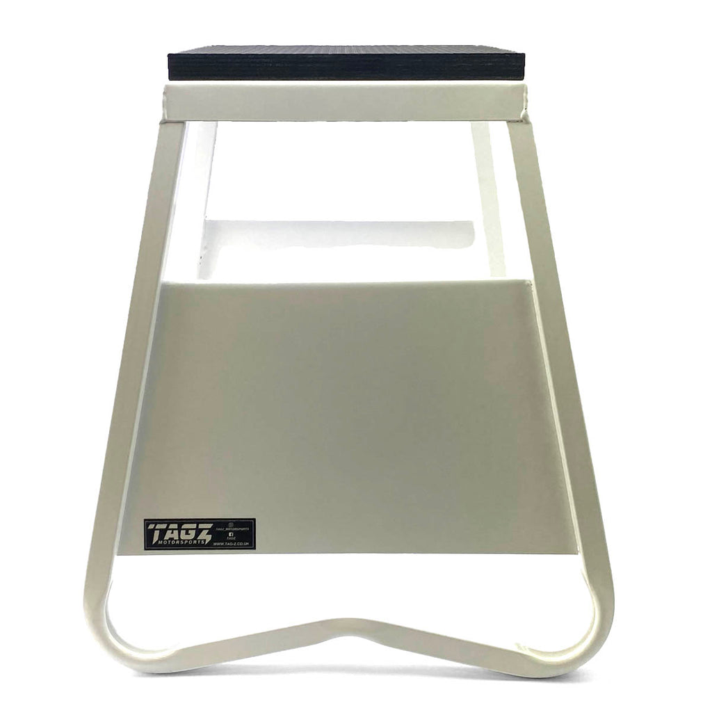 HEAVY DUTY STEEL BOX STAND MX, LARGE / 430mm HIGH MX STAND, THIS STAND DOESN'T COME WITH THE MOTO STICKER NOW