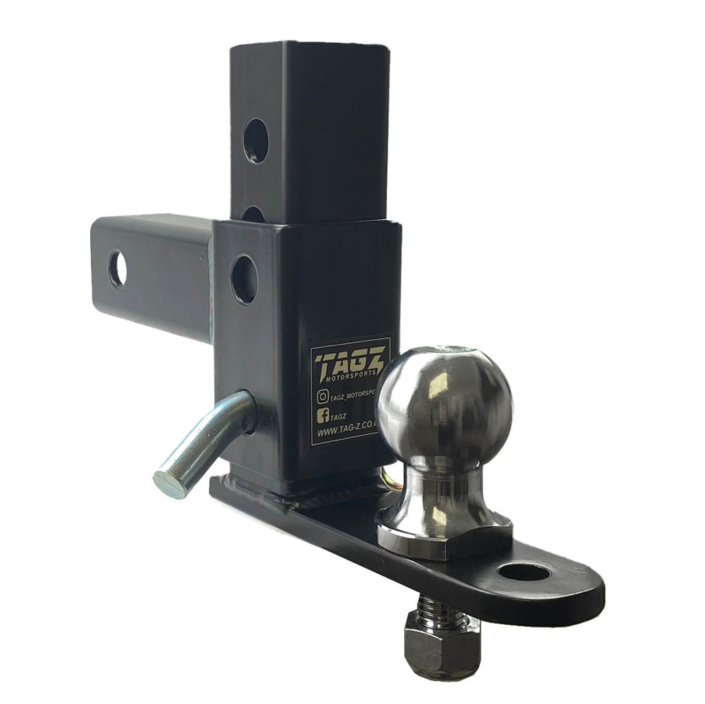MOUNT ADJ. 6DROP 2 HOLE, FITTED WITH A 50mm BALL, ATV UTV QUAD HITCH MOUNT