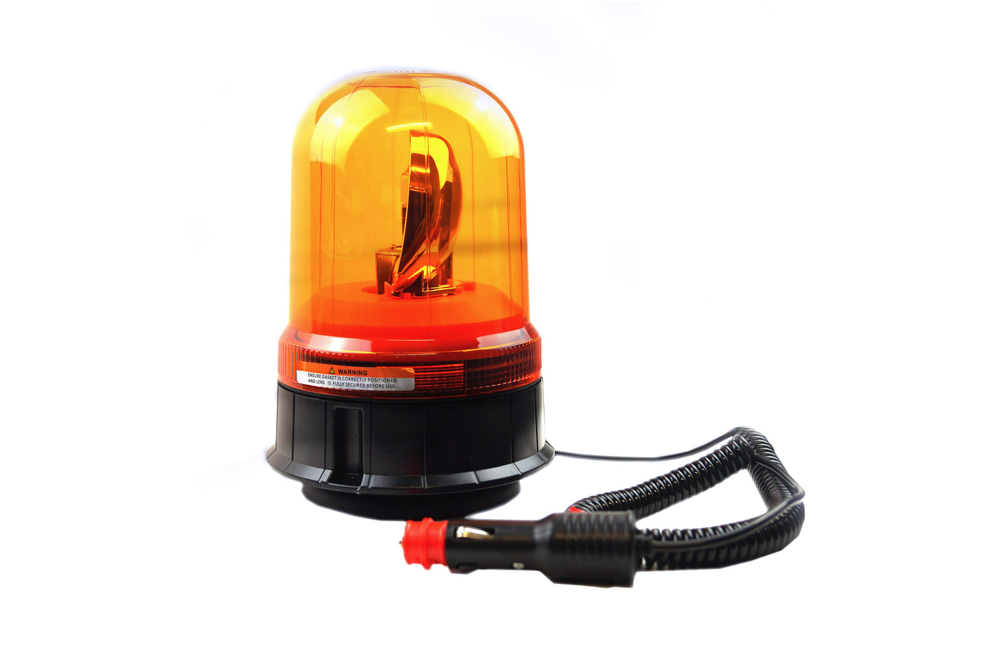 BEACON REVOLVING MAGNETIC 12V, WANNING AMBER LIGHT WITH PULG, 826