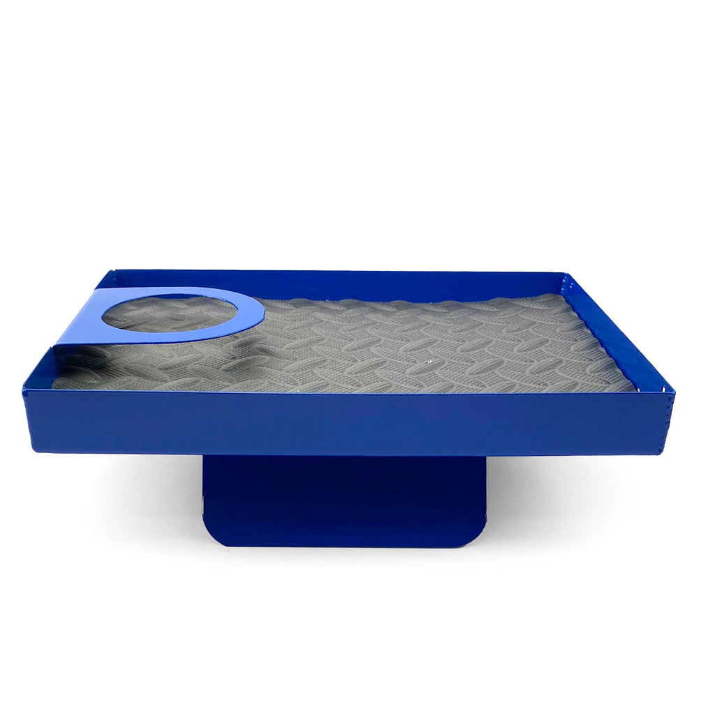 SEAT MOUNTED TOOL TRAY / HOLDER, BLUE & BLACK