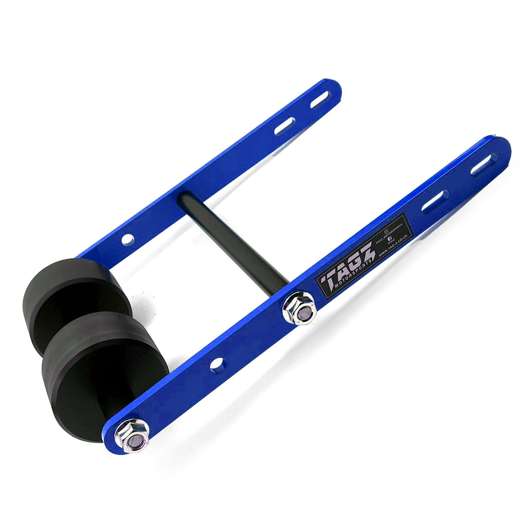 WHEELIE BAR 2 ROLLER TAG-Z BLUE, ATV QUAD WHEELIE SAVER / CATCH, 3.4KG 34x22x7cm