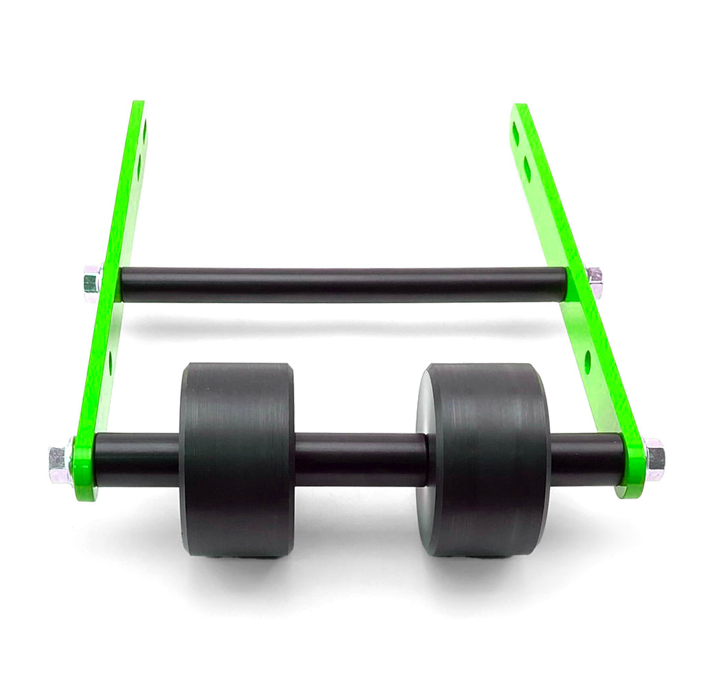 WHEELIE BAR 2 ROLLER TAG-Z GREEN, ATV QUAD WHEELIE SAVER / CATCH, 3.4KG Size 34x22x7cm