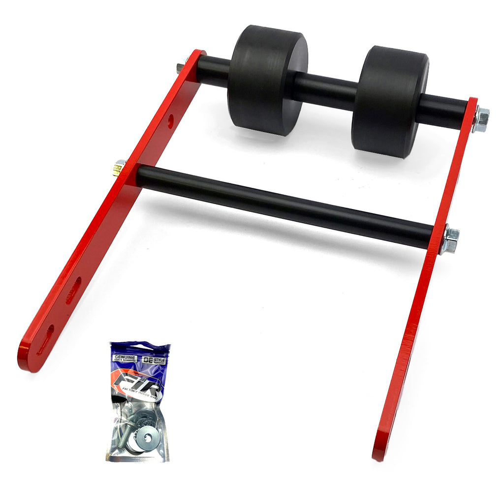 WHEELIE BAR 2 ROLLER TAG-Z RED, ATV QUAD WHEELIE SAVER / CATCH, 3.4KG Size 34x22x7cm