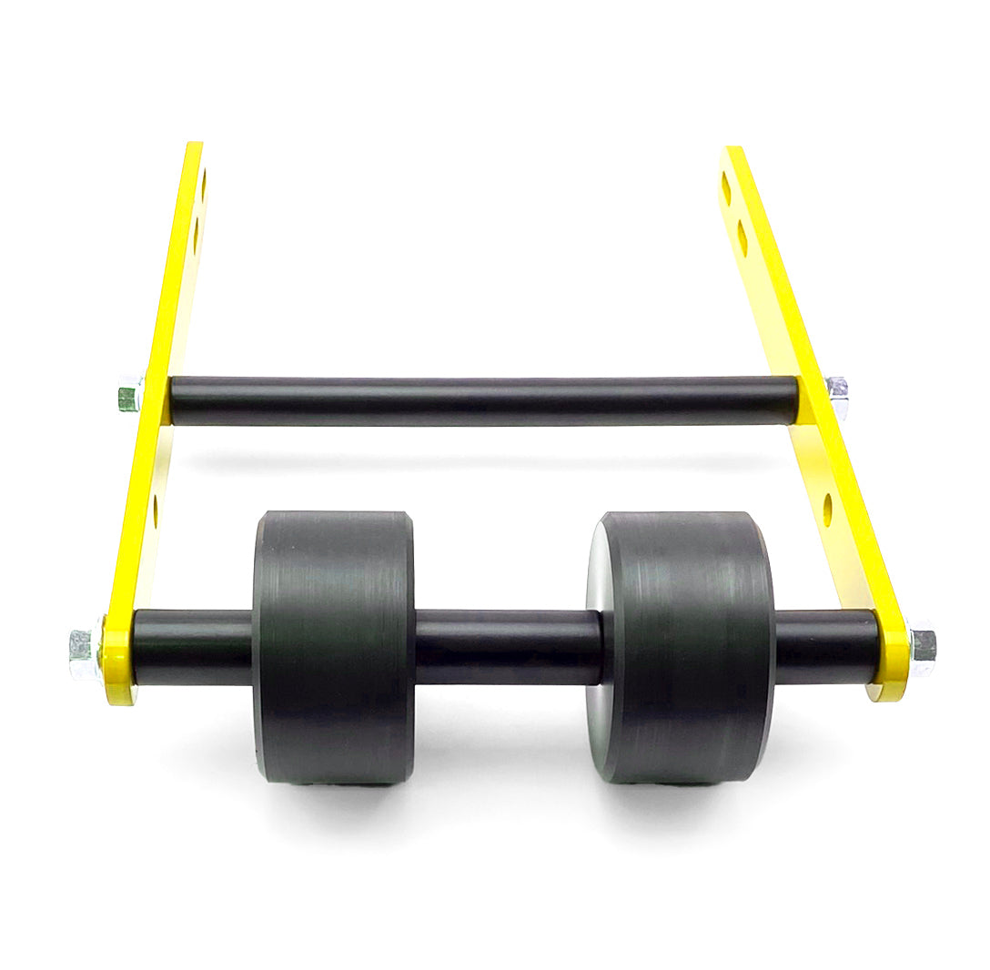 WHEELIE BAR 2 ROLLER TAG-Z YELLOW, ATV QUAD WHEELIE SAVER / CATCH, 3.4KG Size 34x22x7cm