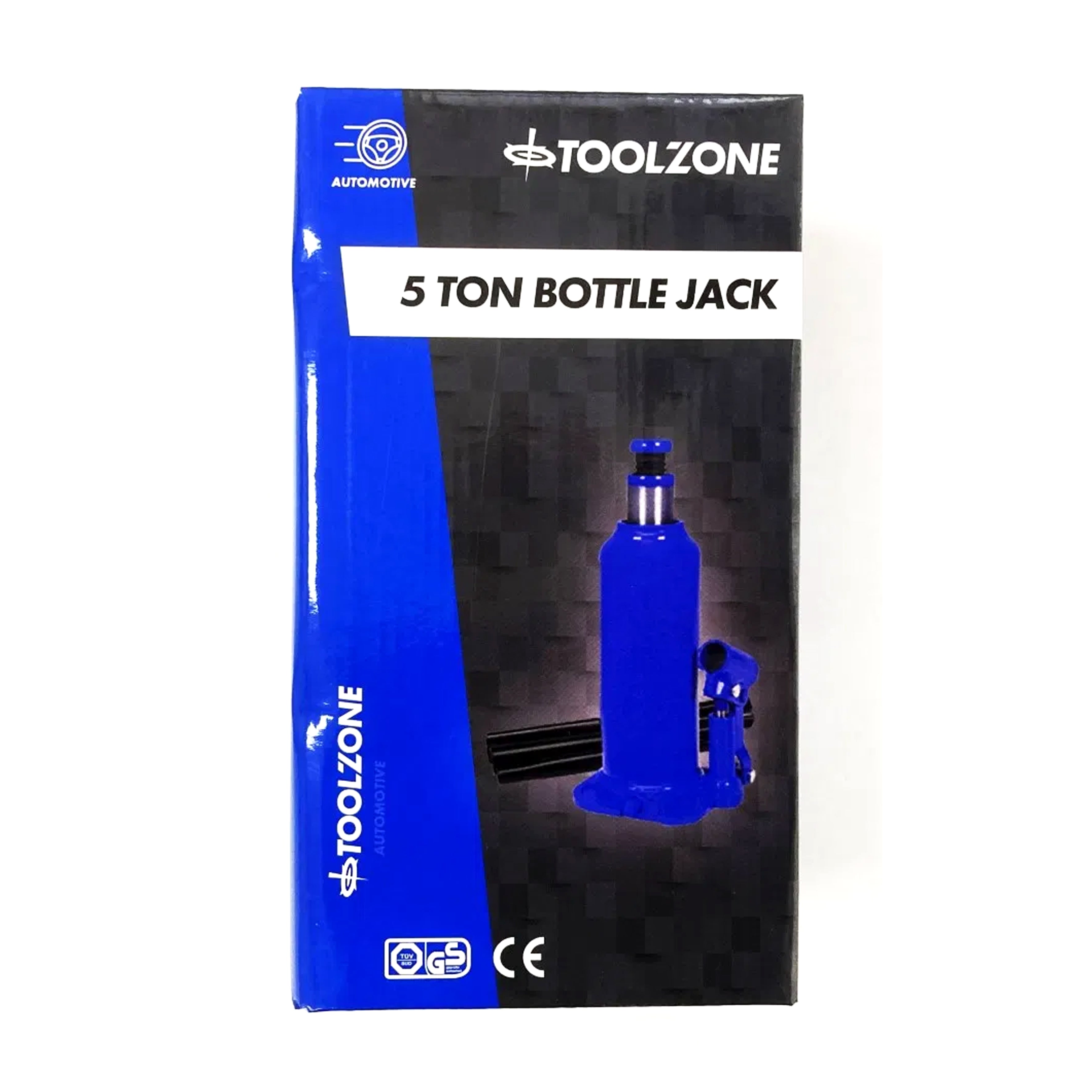 BOTTLE JACK 5 TON min height 216mm max height 413mm - TOOLZONE KDPAU149