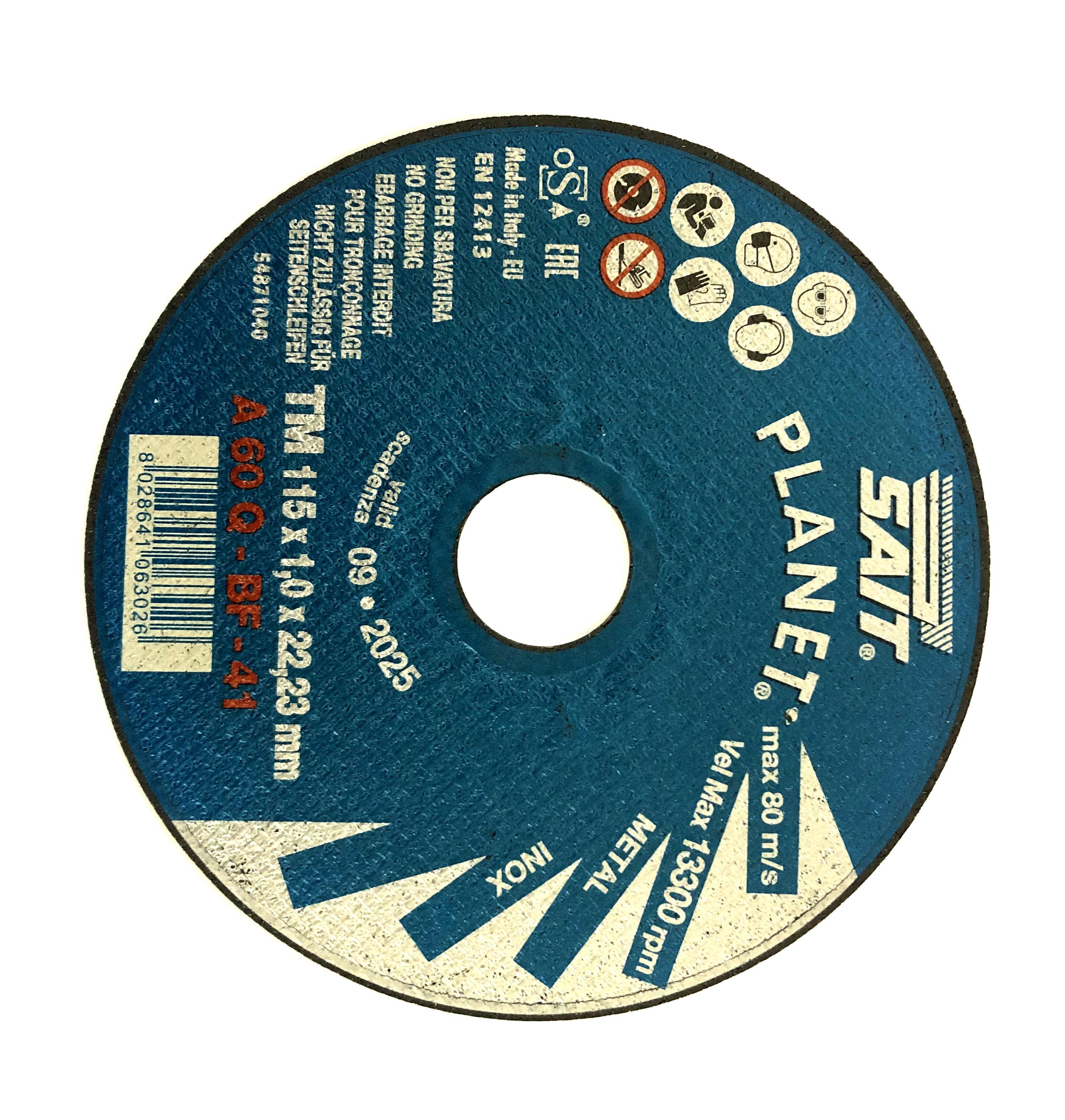 115x1x22.2 SAIT PLANET, EACH > GRINDER, GRINDING, DISCS, CUTTER, DISC