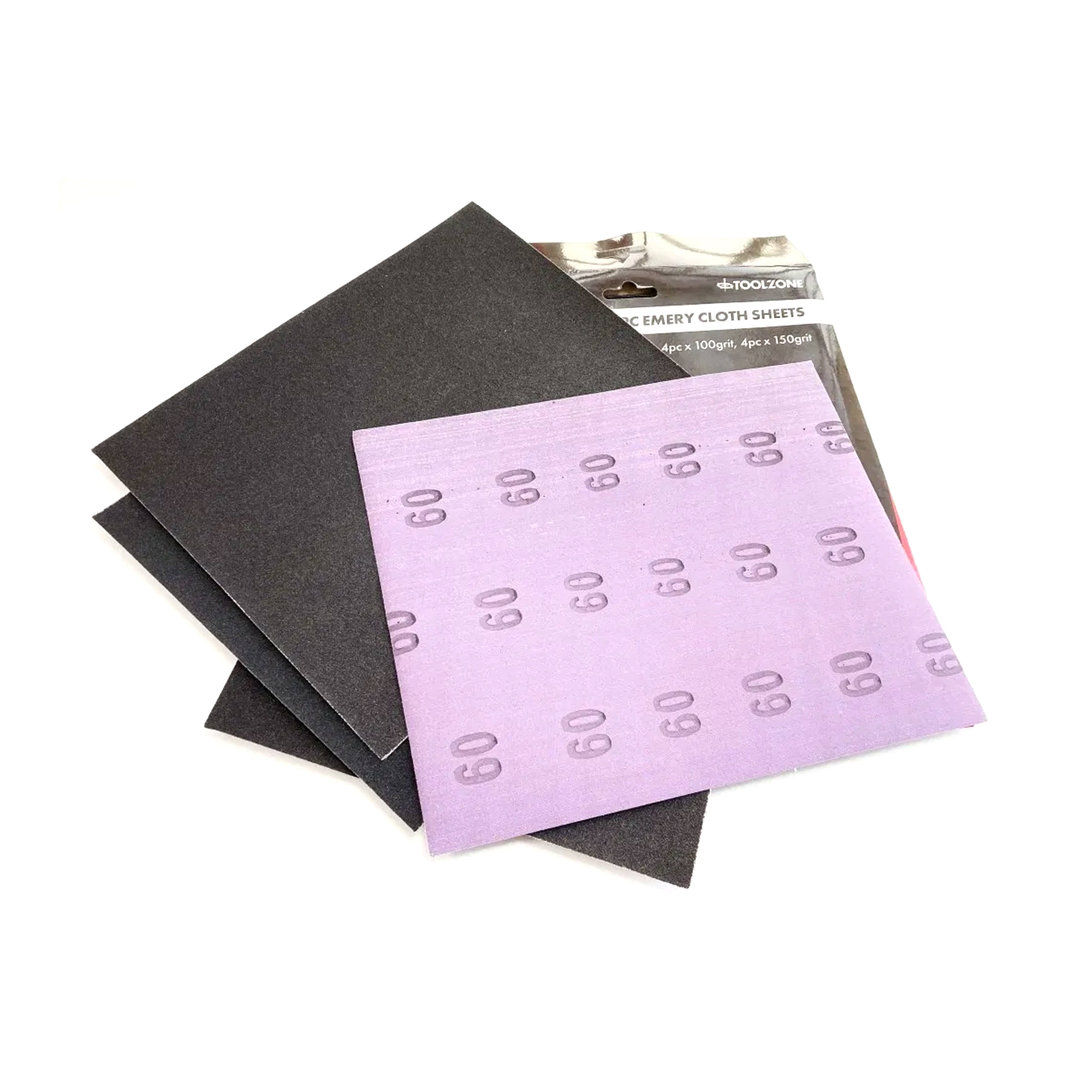EMERY CLOTH SHEETS 10PC 230 x 280mm ASSORTED GRITS - TOOLZONE KDPDC127