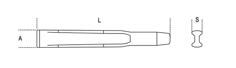 Ribbed Flat Chisel 100mm - Beta Tools 35 100