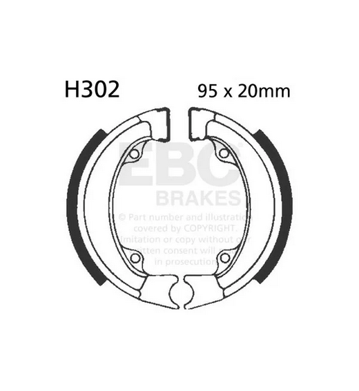 BRAKE SHOES EBC HONDA NC50 NE50 NU50 NX50 H302 1101410