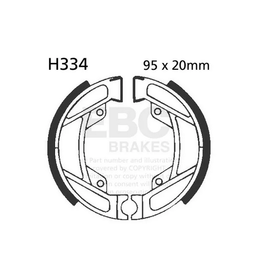 BRAKE SHOES 1984 HONDA PXR50 EBC H334 S334