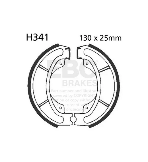 BRAKE SHOES 1985-1986 HONDA CH250 EBC H341 VB151