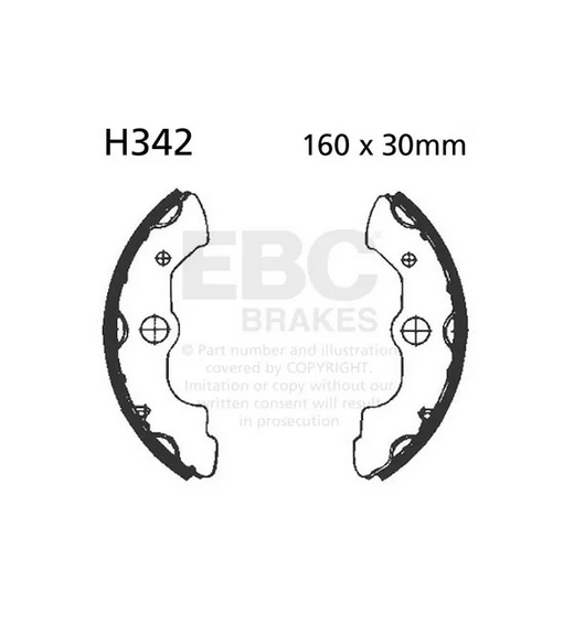 BRAKE SHOES 1986-1993 HONDA TRX350 FOURTRAX FOREMAN EBC H342
