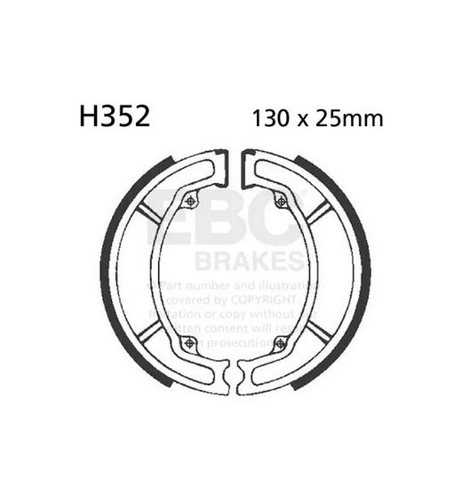 BRAKE SHOES HONDA HERO EBC H352