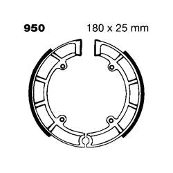 BRAKE SHOES CZ|JAWA EBC 950