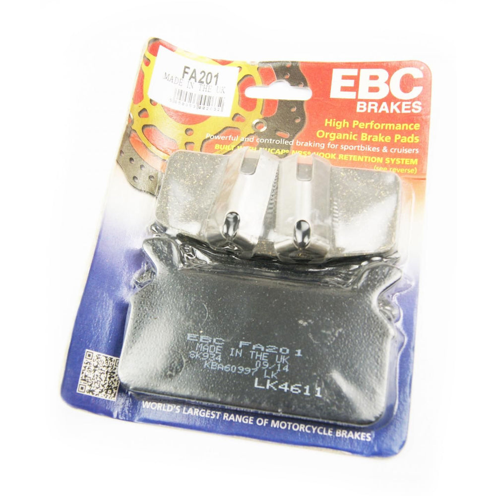 BRAKE PADS STD KEVLAR ORGANIC, EBC FA201 HARLEY DAVIDSON