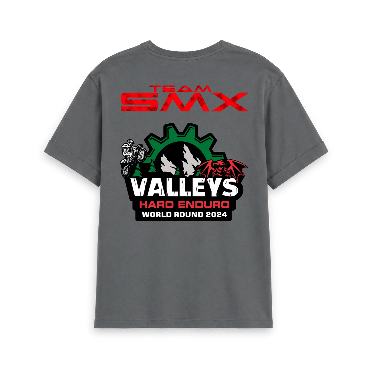 Slate Grey Printed T-shirt Back