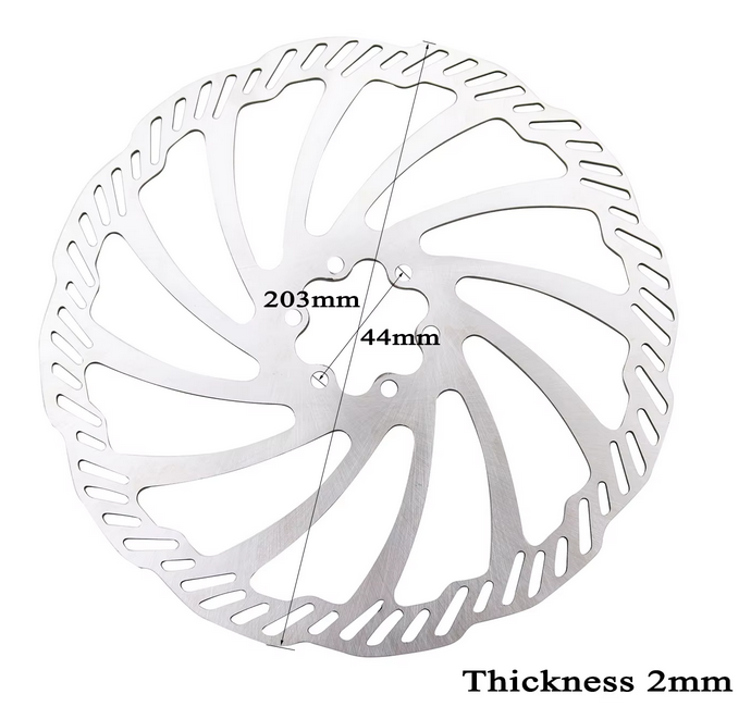 DISC BRAKE FRONT 203mm × 44mm × 2mm SURRON LIGHT BEE S X SEGWAY X160 X260