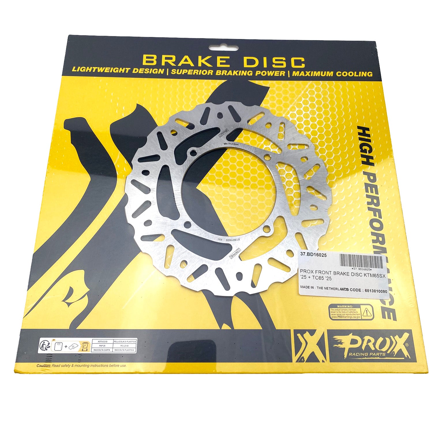 BRAKE DISC FRONT KTM 65 SX 2025, HUSQVARNA TC 65 2025, PROX 37.BD16025