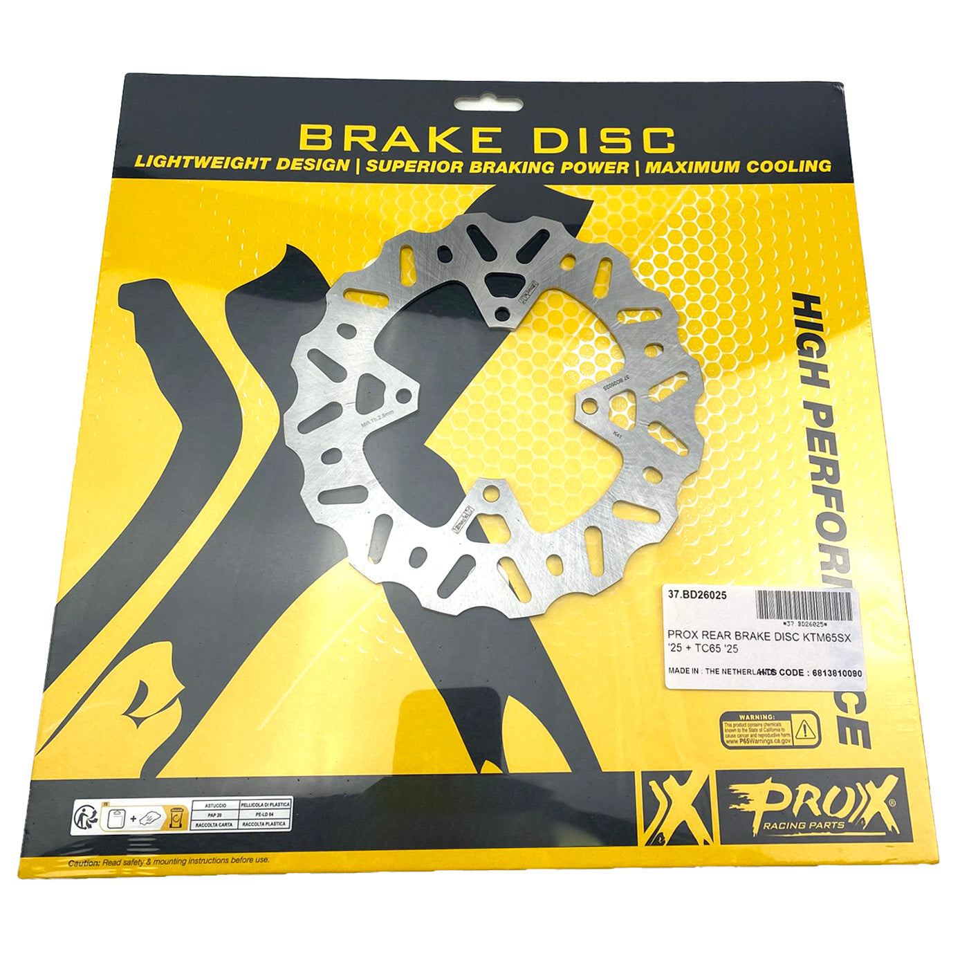 BRAKE DISC REAR KTM 65 SX 2025, HUSQVARNA TC 65 2025, PROX 37.BD26025