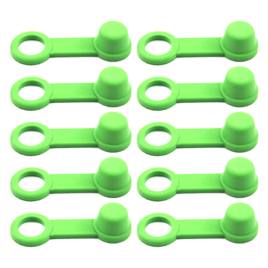 TRADE PACK 10 RUBBER CAPS GREEN, TRADE £0.40 EA. BLEED NIPPLE COVER CAP