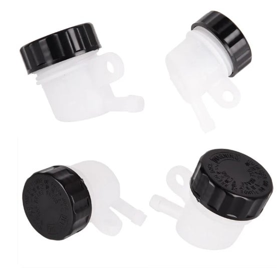 REAR BRAKE FLUID ROUND RESERVOIR WITH 90 SIDE OUTLET