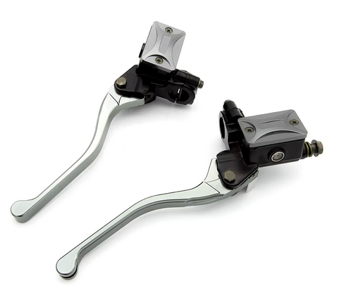 HYDRAULIC CLUTCH & BRAKE LEVERS MASTER CYLINDER SET 7/8 22mm UNIVERSAL MOTORCYCLE
