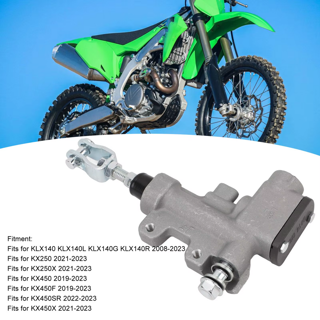 REAR BRAKE MASTER CYLINDER 08-23 KAWASAKI KLX 140 L G R KX 250 450 F SR X 43015-0694 43015-0099