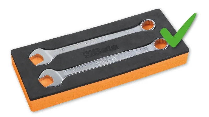 Combination Spanner Wrench Open Offset Ring Ends Chrome-Plated 13mm - Beta Tools 42 13