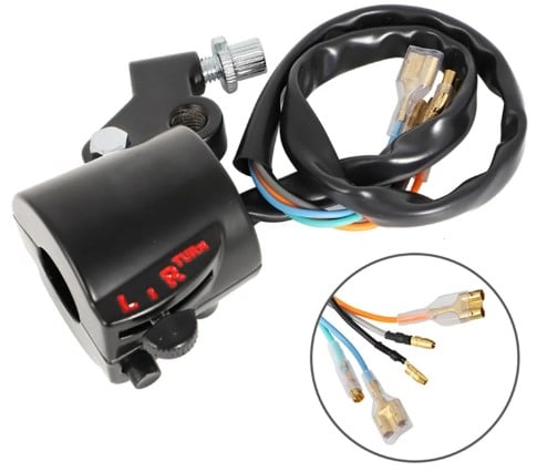 HANDLEBAR SWITCH LEFT HONDA1971-73 CB175K 1971-73 CL175K SCRAMBLER 1974 CB200K 1974 CL20, 35250-300-033, MC-01A07 CB450 CB350 CB250 CB175 CB125 CL175 CL350 CL450