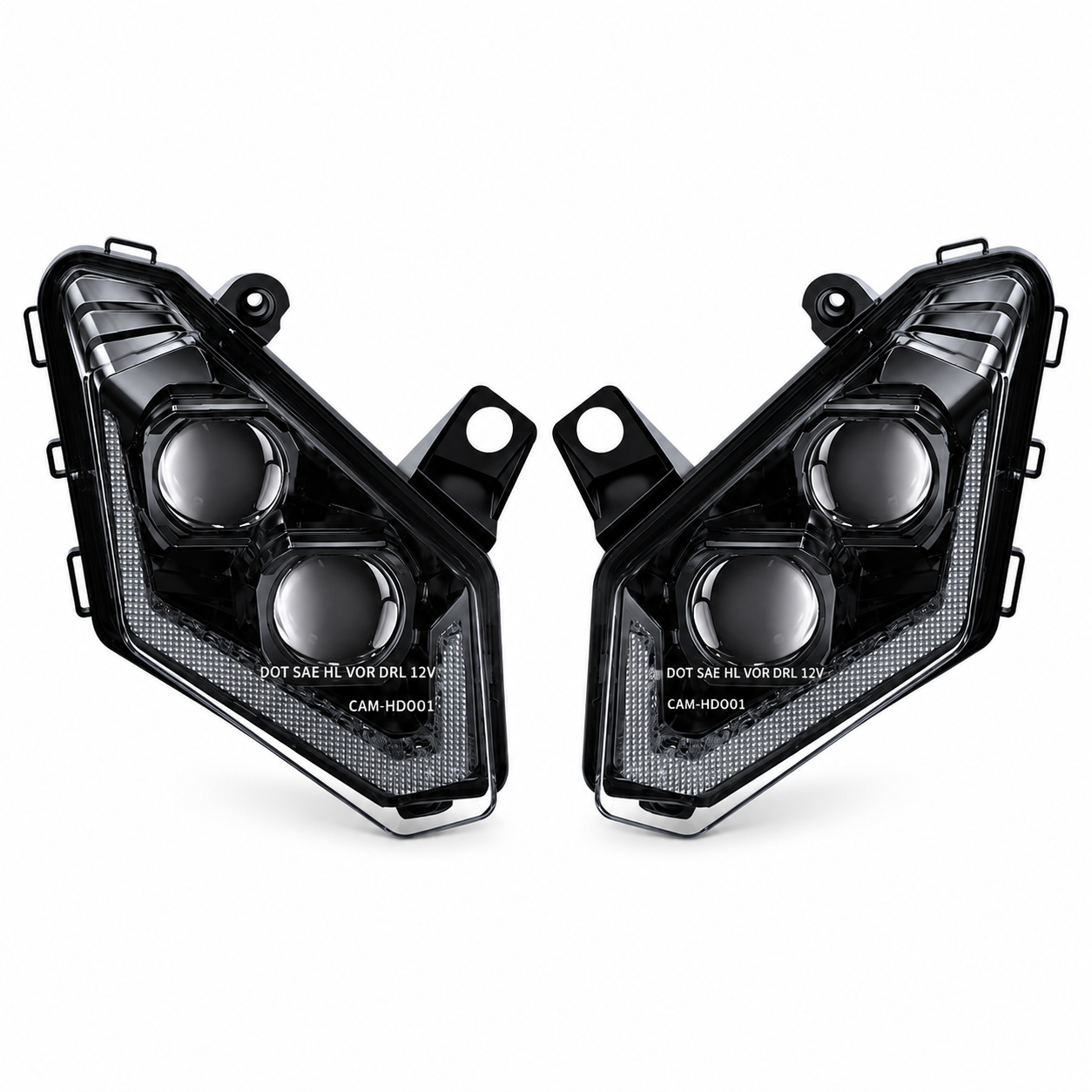 HEADLIGHT FRONT LED ASSEMBLY PAIR 17-24 CAN-AM MAVERICK X3 XDS XRS MAX TURBO R 710004658 710004659