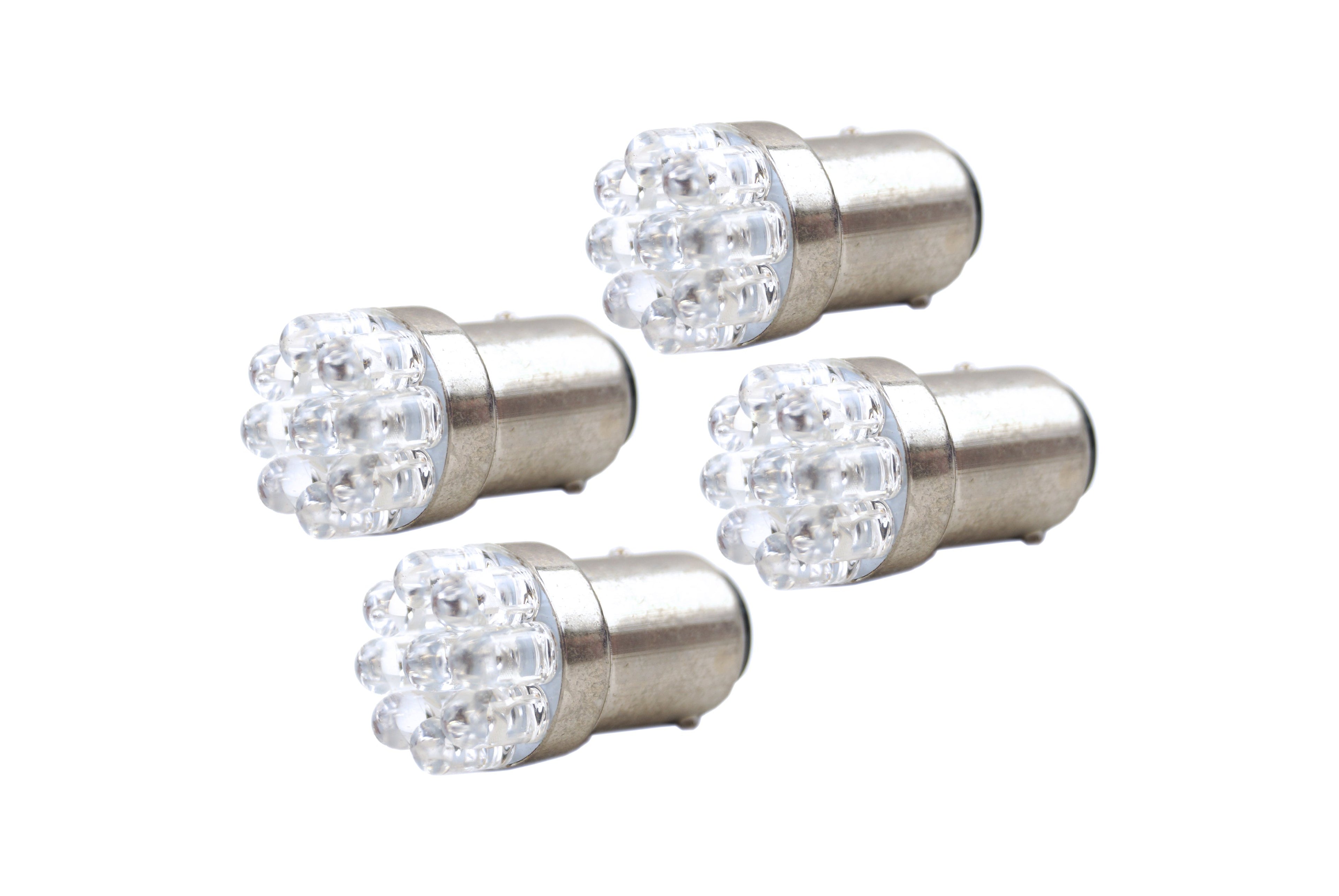 LED BULB 12V WHITE BA15D 9-LEDS PACK OF 4 1157