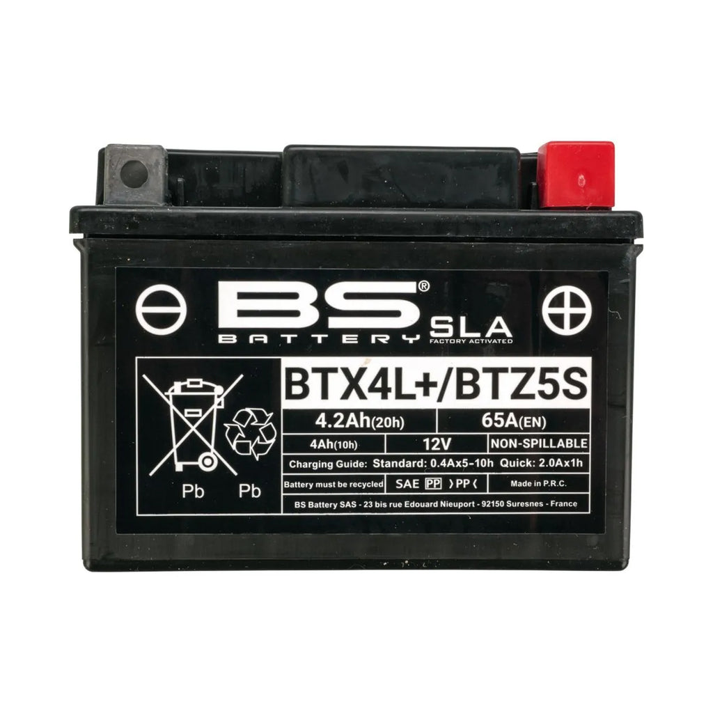 BATTERY BTX4L+/BTZ5S 12V SLA RANGE,300669, BS-BTX4L-BS, LT4-3