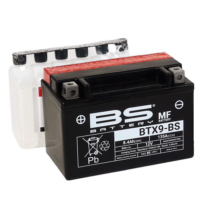 BATTERY YTX9-BS 12V MA.FREE, BS Maintenance Free BTX9-BS, 300621, BS-BTX9-BS