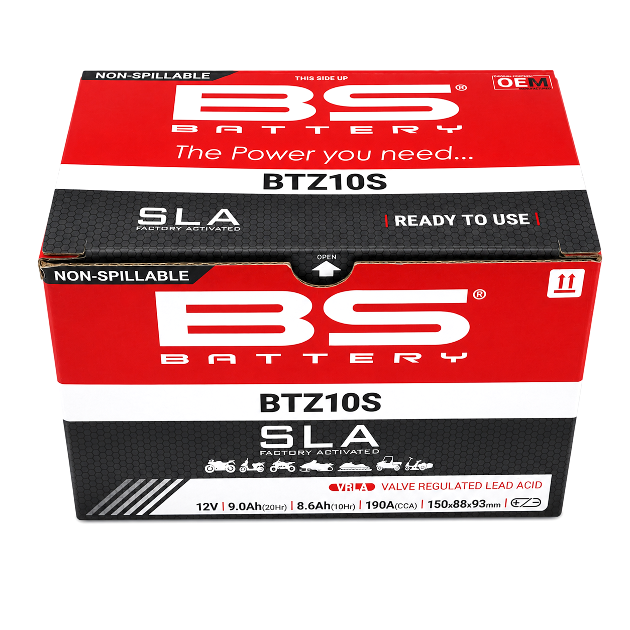 BATTERY BTZ10S-BS 12V SLA, BS Maintenance Free BTZ10S-BS, 300696-1, BS-BTZ10S-BS