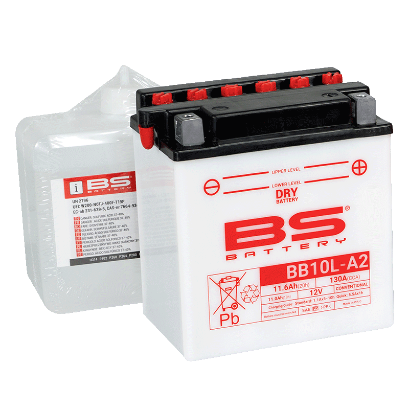 BATTERY YB10L-A2 12v 11Hh, BS WITH ACID PACK BB10L-A2, 310556, BS-BB10L-A2