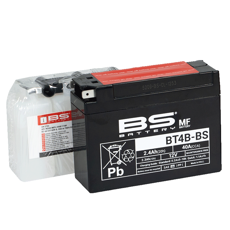 BATTERY YT4B-BS 12V M.FREE BS, BS MAINTENAN FREE BT4B-BS, 300625, BS-BT4B-BS