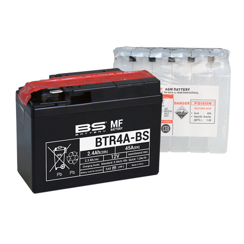 BATTERY YTR4A-BS 12V M.FREE BS, BS MAINTENAN FREE BTR4A-BS, 300624, BS-BTR4A-BS