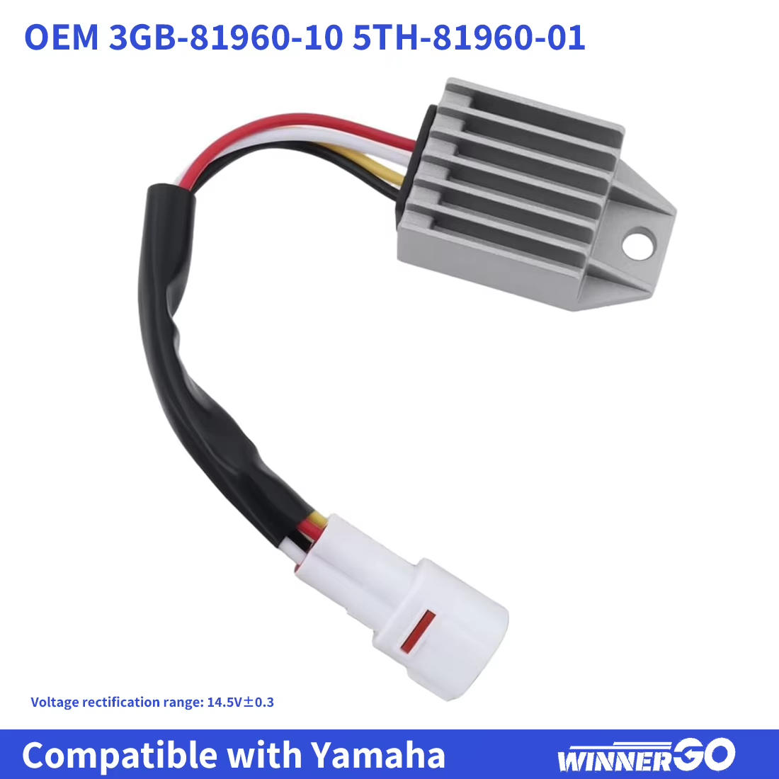 REGULATOR RECTIFIER 97-08 YAMAHA YFA1 YFM 50 80 BREEZE BADGER RAPTOR GRIZZLY 12V 4 PIN 3GB-81960-10