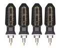 INDICATORS LED TURN SIGNAL 4PCS SMOKED FRONT - REAR M8 12V