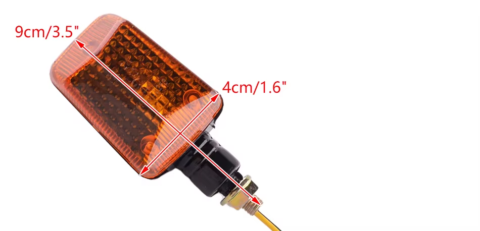 INDICATORS ORANGE LENS 4 PCS RECTANGULAR M8 TURN SIGNAL