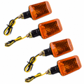 INDICATORS ORANGE LENS 4 PCS RECTANGULAR M8 TURN SIGNAL