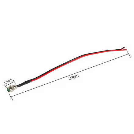 SUPER MINI INDICATOR LED BOLT WHITE 12v 8mm PANEL MOUNT 121406899