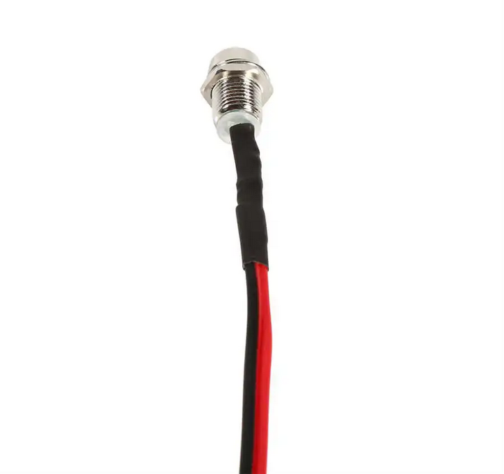SUPER MINI INDICATOR LED BOLT WHITE 12v 8mm PANEL MOUNT 121406899