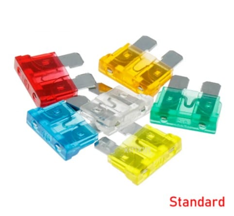100PCS FUSES BLADE STANDARD SET 2A 3A 5A 7.5A 10A 15A 20A 25A 30A 35A