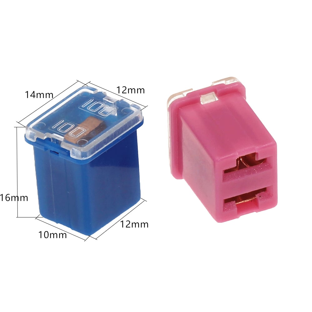 Pack of 2 Cartridge Fuses 120 Amp ATV UTV Female Low Profile J Case Type
