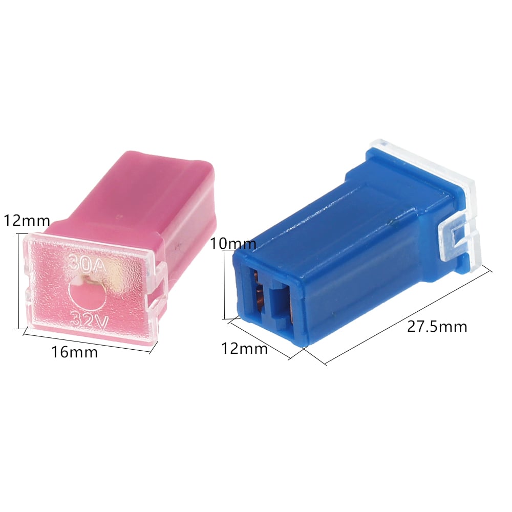 Pack of 2 Cartridge Fuses 120 Amp ATV UTV Female J Case Type