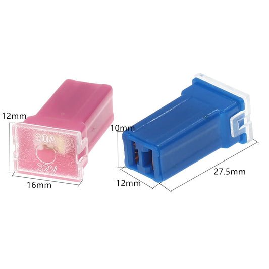 Pack of 2 Cartridge Fuses 50 Amp ATV UTV Female J Case Type