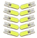 BULB 12V LED CAPLESS PACK 10 SILICONE GEL COB CAR LIGHT T10 W5W 5730 WEDGE