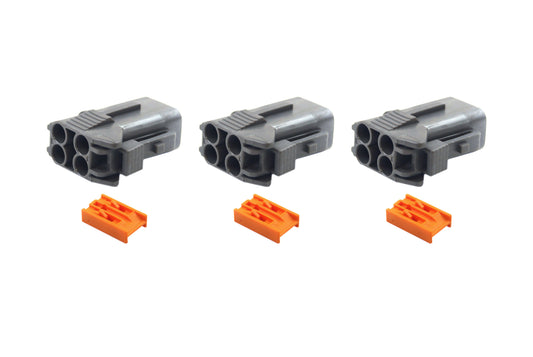 4 PIN FEMALE CONNECTOR FRM-109, PACK / 3