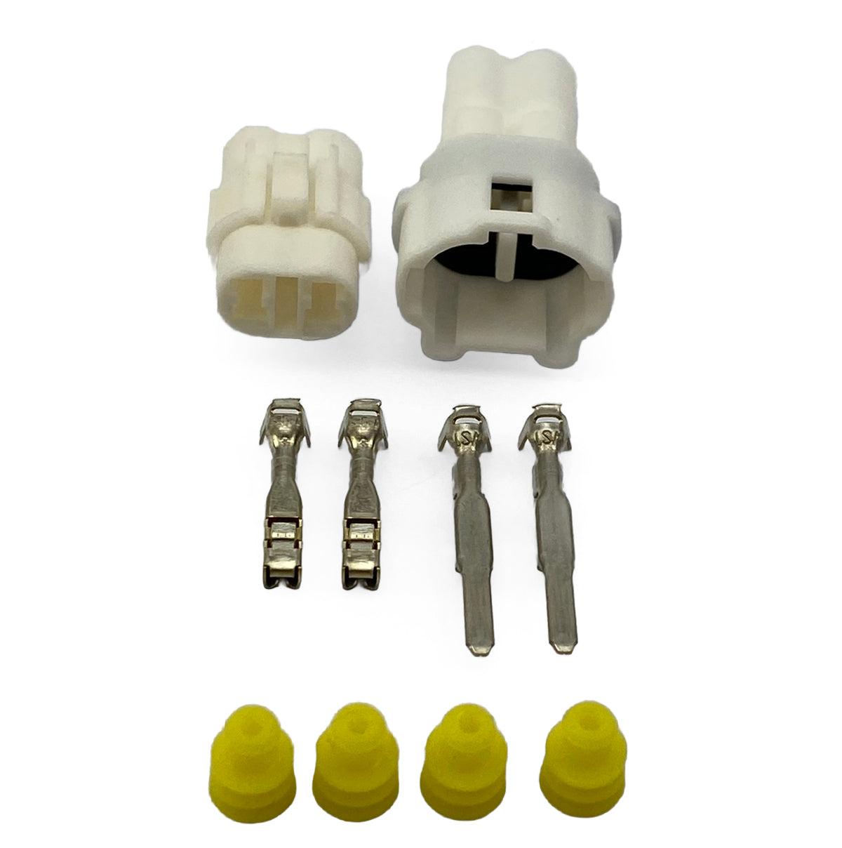 ELECTRICAL CONNECTOR 2 PIN BLOCK KIT WITH MALE FEMALE TERMINALS